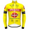 Cykeltøj Langærmet + Bib Cykelbukser 2022 Bingoal Pauwels Sauces WB Rød Neon Gul